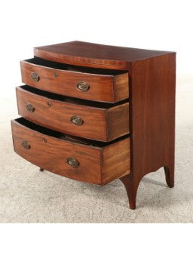 Georgian Mahogany Bow Front Dresser