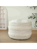 Sage/Ivory Pouf