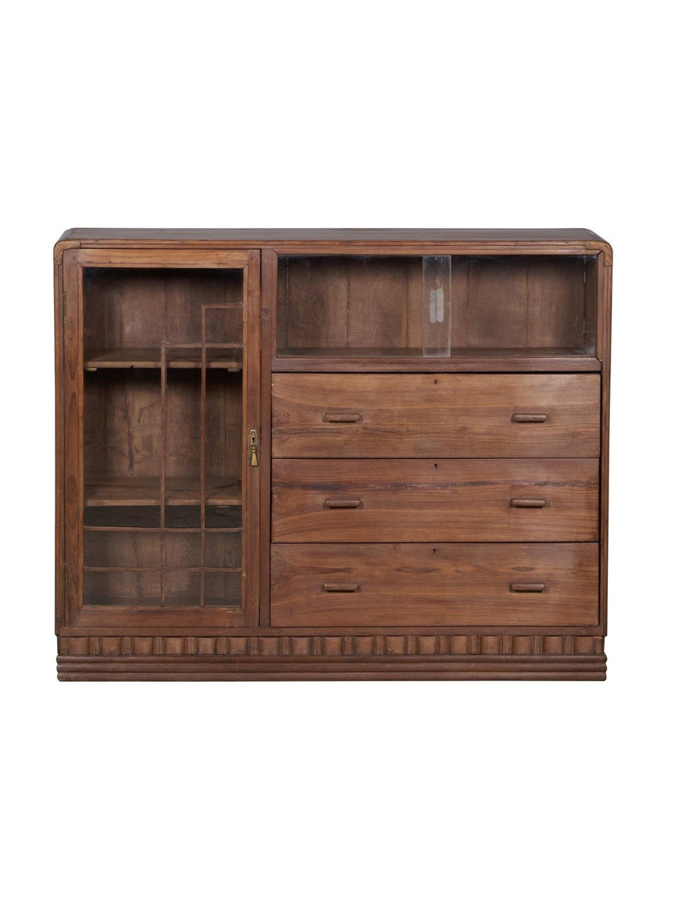 Wood & Glass 3 Way Cabinet