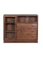Wood & Glass 3 Way Cabinet