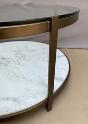 Chloe Iron Coffee Table | White