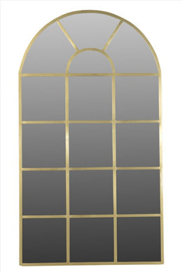 Aphrodite Arched Mirror Brass