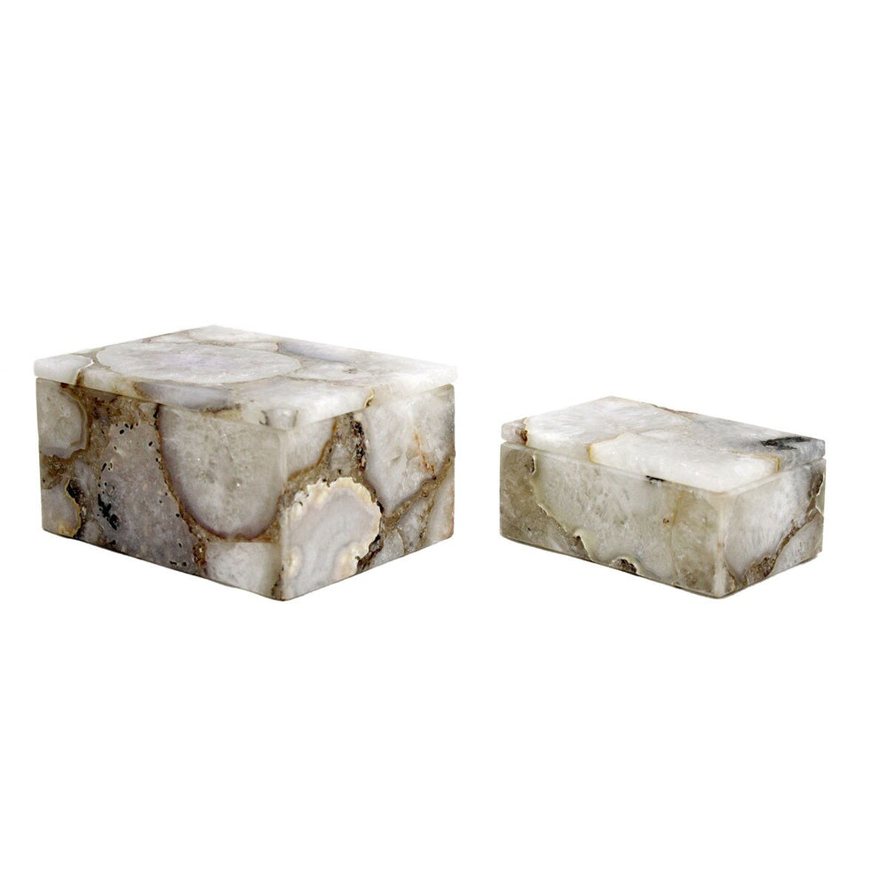 White Agate Box | Large