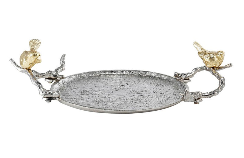 Alana Tray w/Birds on Handles 14”