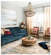 Anastasia Sand | Lt. Blue Rug 5x8