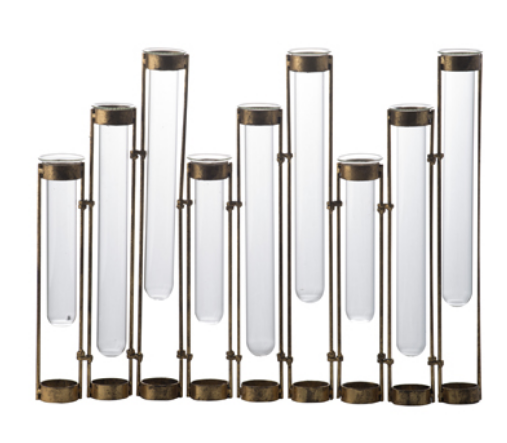 Angie Staggered Glass Vial Vase