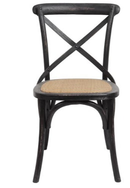 Brody X-Back Dining Chair | Black