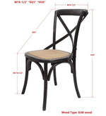 Brody X-Back Dining Chair | Black