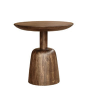Brown Pedestal Side Table