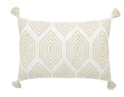 Honeycomb Cotton Tufted Pillow w/Tassels