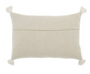 Honeycomb Cotton Tufted Pillow w/Tassels