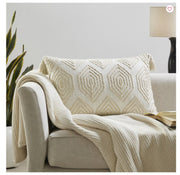 Honeycomb Cotton Tufted Pillow w/Tassels