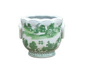 Porcelain Green Canton Cachepot