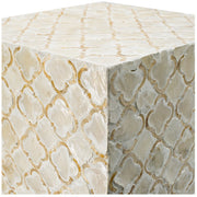 Capiz Block Stool