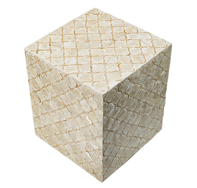 Capiz Block Stool