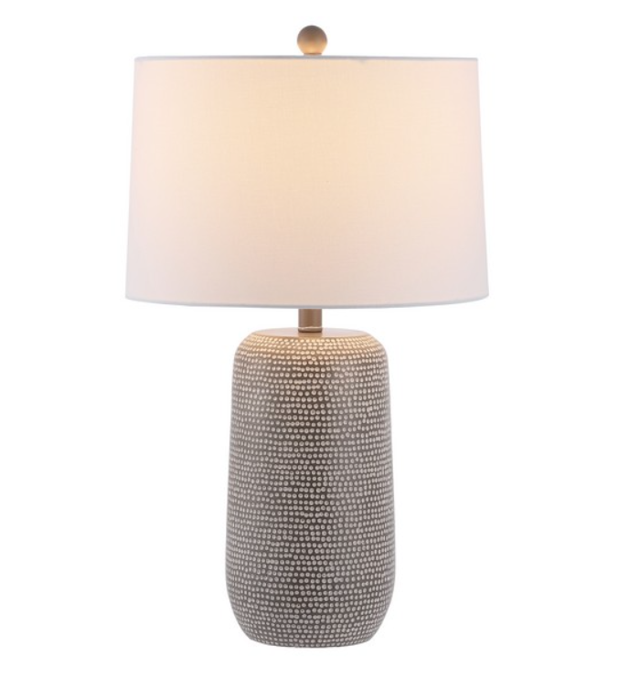 Celvin Table Lamp | Grey & White