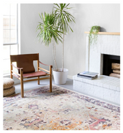 Clara Ivory | Charcoal Rug 8X10