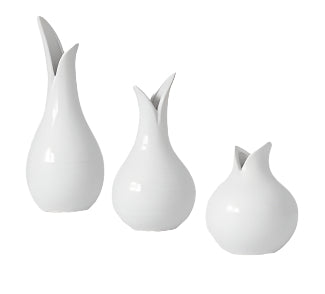 White Bud Vases/ Set of 3