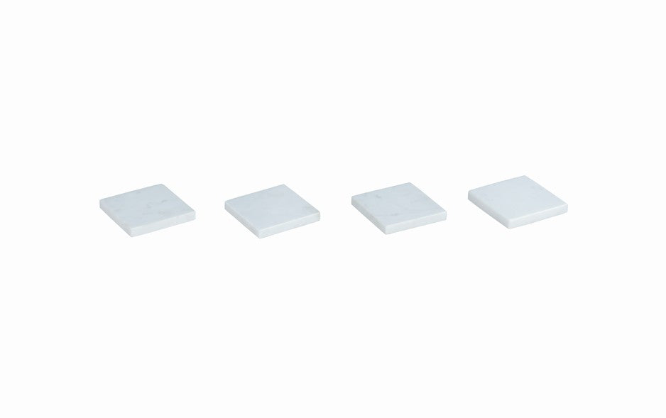 White Marble Coasters S\4