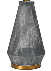 Textured Blue Ceramic Lamp