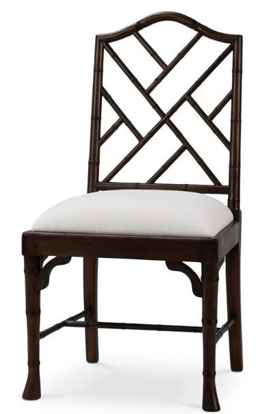 Chippendale* Chair | Walnut | White | 20 x 20 x  40