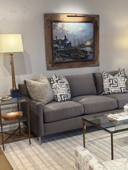 Claus Bergen European Harbor Oil Painting, Circa 1940