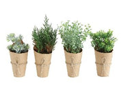 Artificial Plant In Paper-Wrapped Pot