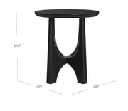 Dunnigan Round End Table | Black