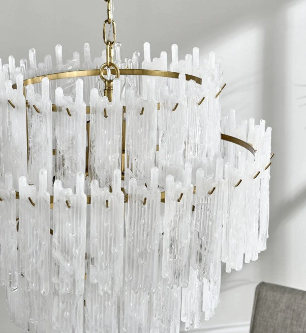Everly Glass Round Chandelier