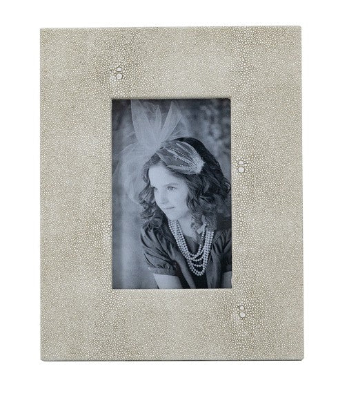Gray Faux Leather Photo Frame 3.5X5