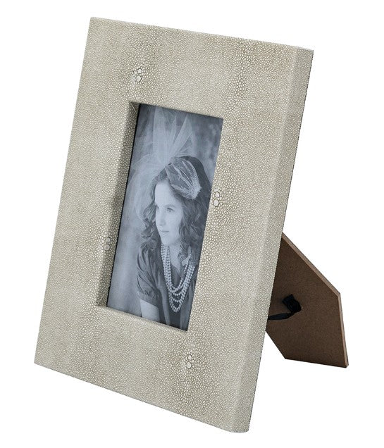 Gray Faux Leather Photo Frame 3.5X5