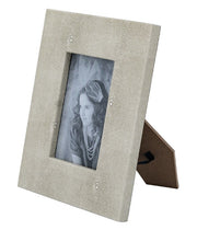 Gray Faux Leather Photo Frame 4.5X6.5