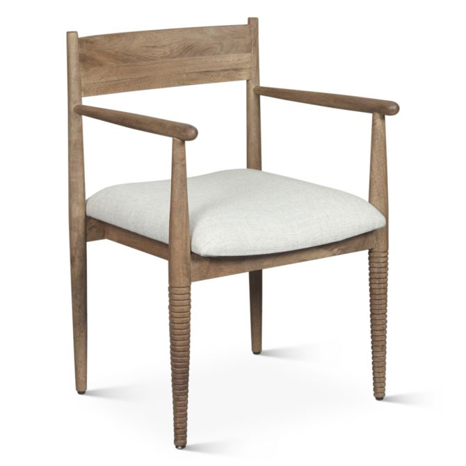 Bijou Upholstered Dining Chair | Natural Brown | 22"