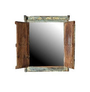 Old Shutter Window With Mirror