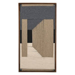 Woven Framed Art | Blue Grey | 35 x 19