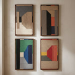 Woven Framed Art | Blue Grey | 35 x 19