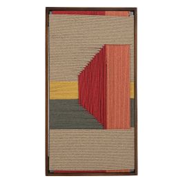 Manila Woven Framed Art | Red 35 x 19