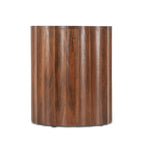 Palermo Round Side Table | White Marble | Royal Brown Base