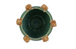 Stoneware Planter w/Frogs-green