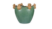 Stoneware Planter w/Frogs