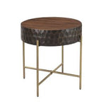 Santa Cruz Round Side Table | Mango Wood | Iron