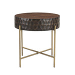 Santa Cruz Round Side Table | Mango Wood | Iron