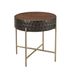 Santa Cruz Round Side Table | Mango Wood | Iron