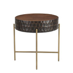 Santa Cruz Round Side Table | Mango Wood | Iron