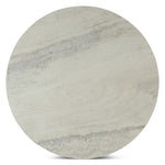 Vista Coffee Table | White Travertine | Oak Base |36"