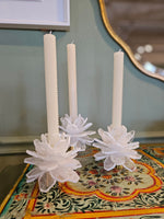 Flower Selenite Stone Candle Holder