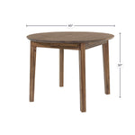 Gia Round Dining Table | Warm Pecan | 40 x 40 x 30