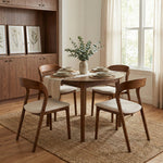Gia Round Dining Table | Warm Pecan | 40 x 40 x 30