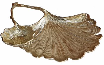 Gingko Leaf Bowl w/side plate