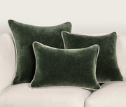 Heirloom Velvet Throw Pillow | Forest Green